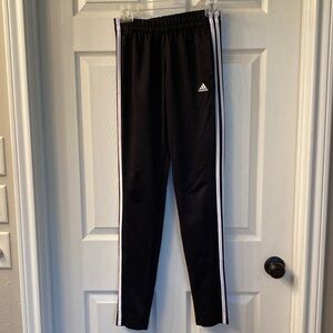 Adidas Women's Black Joggers with White Stripes